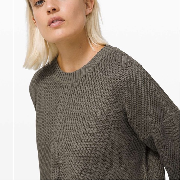 Lululemon New Heights Sweater- Grey Sage - Picture 3 of 8